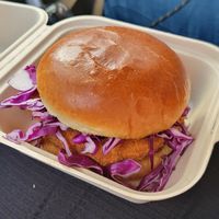 Vegan Chicken Sandwich (with red cabbage) at The Moonlighter in Chicago