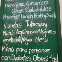 Their menu board outside at KIPI Natural in Latacunga