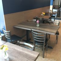 Inside seating at Just Food Co-op in Northfield