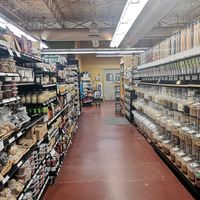 Bulk section at Just Food Co-op in Northfield