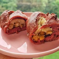 Baguette with vegan cheese at Milhanjum 밀한줌 - Jungang Station in Busan