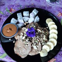 Vegan carrot pancakes at Everflow in Koh Chang