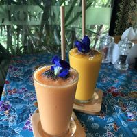 Mango shake and papaya turmeric shake at Everflow in Koh Chang