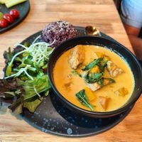 Tempeh Punpkin Red Curry at Everflow in Koh Chang