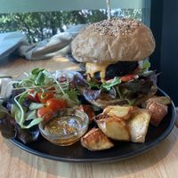 Bean burger   at Everflow in Koh Chang