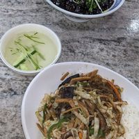 vegetarian japchae with rice at Taehwawon 태화원 in Incheon