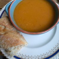 Soup-of-the-day at Karmic Cakery in Berwick-upon-tweed
