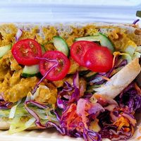 Coronation chicken at Karmic Cakery in Berwick-upon-tweed