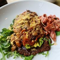 Bean aflect with a side of facon at The Ambitious Act in South Melbourne