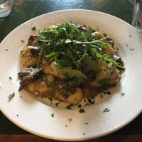 Vegan mushroom gnocchi  at The Ambitious Act in South Melbourne