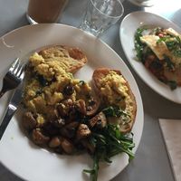 vegan eggs with mushroom at The Ambitious Act in South Melbourne