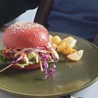Jack fruit burger at The Ambitious Act in South Melbourne