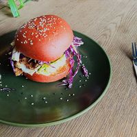 The Ambitious Act Jack Nicholson burger. Yum! at The Ambitious Act in South Melbourne