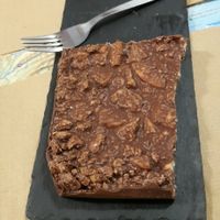 Vegan chocolate cake! Super happy! at Il Fornaccio in Arzua