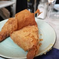 Chickpea filo triangles at The Real Greek - Covent Garden in London