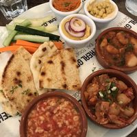 Vegan plate lunch menu  at The Real Greek - Covent Garden in London