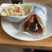 Meatball wrap with slaw!  at The Real Greek in Southampton
