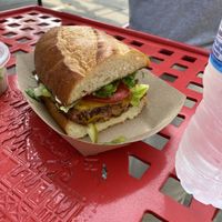 Chopped cheese sandwich at Harmony Plant Fare in Cincinnati