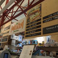 Menu board at Harmony Plant Fare in Cincinnati