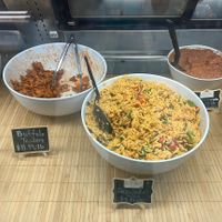 Deli-style salads, dips, relish and vegan meats in the case   at Harmony Plant Fare in Cincinnati