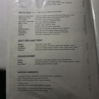 Menu pizzas  at Be Bop in Milan
