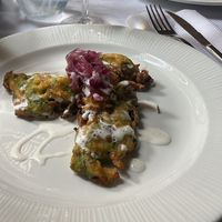 Zucchini flowers   at Be Bop in Milan