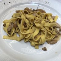 Tagliatelle pasta with porcini and walnuts at Be Bop in Milan