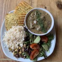 Mushroom stroganoff    at Bluestone Coffee Shop in Barrhead