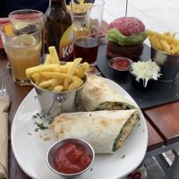 Ceasar Wrap / Falafel Burger at Zeil Kitchen in Frankfurt