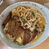Udon with Schnitzel stripes  at Zeil Kitchen in Frankfurt