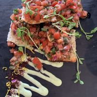 Turkish bruschetta   at Four Seasons Bistro in Mittagong