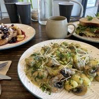 Oh so good!!  Gnocchi, French toast and club sandwich ♥️  at Four Seasons Bistro in Mittagong