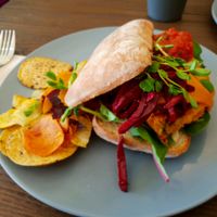 Vegan "AUTUMN" burger.  at Four Seasons Bistro in Mittagong
