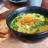 Corn and potato chowder at Four Seasons Bistro in Mittagong