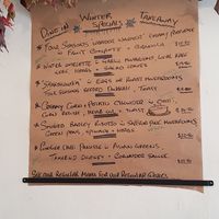 Specials menu at Four Seasons Bistro in Mittagong