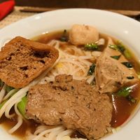  Incredible dish from the noodle night supper club with homemade mock meat. I wish I could remember more but I was too busy devouring it to take notes   at Kippysnacks Thai Supper Clubs in East London