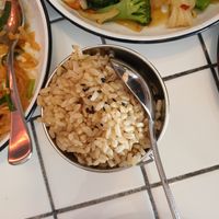 Brown rice 1 serving (comes in a VERY small pail) at Little Turtle in Enmore