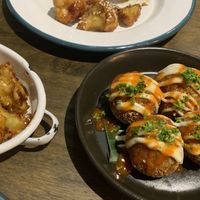 Entrees: cauliflower (left) and arancini (right)     at Little Turtle in Enmore