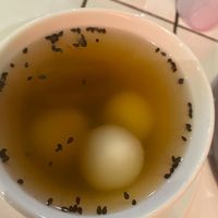 Black sesame mochi in ginger soup   at Little Turtle in Enmore