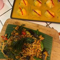 Massaman curry and instant noodles dish  at Little Turtle in Enmore