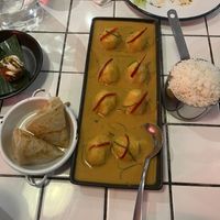 Rotis and potato massaman curry  at Little Turtle in Enmore