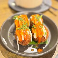 Arancini balls   at Little Turtle in Enmore