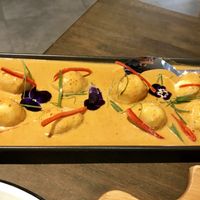 Masman Potatoes, we had both roti and coconut rice at Little Turtle in Enmore