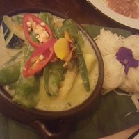 Green curry with side noodles at Little Turtle in Enmore