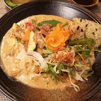 Seitan in peanut sauce at Nora's Garden in Berlin