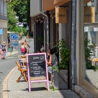 Outside at Fama Cafe & Manufaktur in Weimar