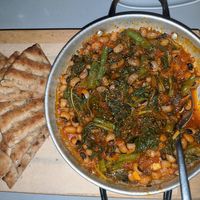 Strapechada (Shakshuka) at Katharos Lounge in Santorini