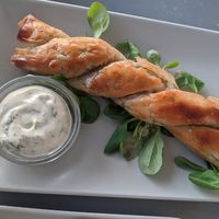 Phyllo Roll at Katharos Lounge in Santorini