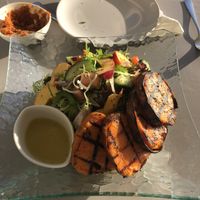 Salad at Katharos Lounge in Santorini