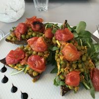 Eastern Bruschetta at Katharos Lounge in Santorini